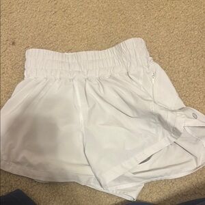 Lululemon White Athletic Shorts